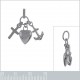 Pendentif 3 Fortunes en Argent 925