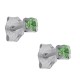 Boucles d'oreilles 2,5mm en Argent 925 et Cristal vert