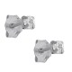 Boucles d'oreilles 2,5mm en Argent 925 et Cristal blanc