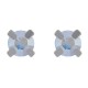Boucles d'oreilles 3mm en Argent 925 et Cristal