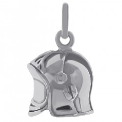 Pendentif Casque de Pompier 3D en Argent 925