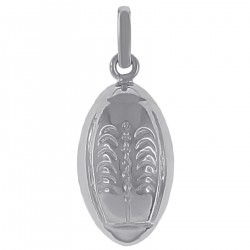 Pendentif Ballon de Rugby en Argent 925