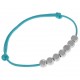 Bracelet en Argent 925 et cordon bleu