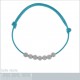 Bracelet en Argent 925 et cordon bleu