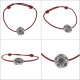 Bracelet en Argent 925 et cordon rouge