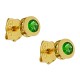 Boucles d'oreilles Plaqué Or 18 carats et Oxyde Zirconium vert