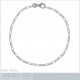 Bracelet maille Figaro 1-2 en Argent 925