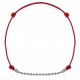 Bracelet en Argent 925 et cordon rouge