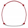 Bracelet en Argent 925 et cordon rouge