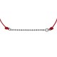 Bracelet en Argent 925 et cordon rouge
