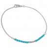 Bracelet 18cm en Argent 925 et Turquoise synthétique