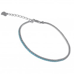 Bracelet 18cm en Argent 925 et Turquoise synthétique