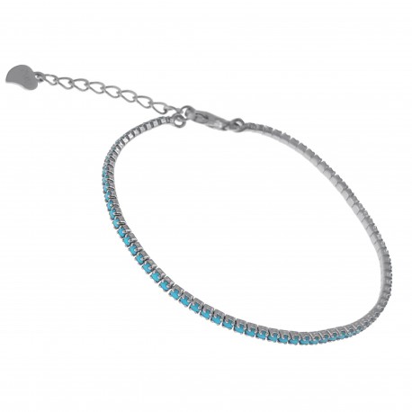 Bracelet 18cm en Argent 925 et Turquoise synthétique