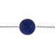 Bracelet 18cm en Argent 925 rhodié et Lapis Lazuli