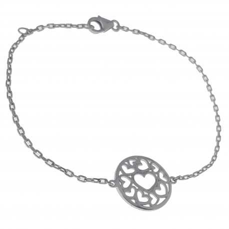 Bracelet Coeur en Argent 925