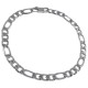 Bracelet Homme maille Figaro en Acier inoxydable