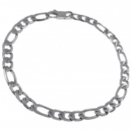 Bracelet Homme maille Figaro en Acier inoxydable