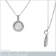 Pendentif en Argent 925 rhodié, Nacre et Oxydes Zirconium