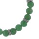 Bracelet Homme en Acier inoxydable et Quartzite vert