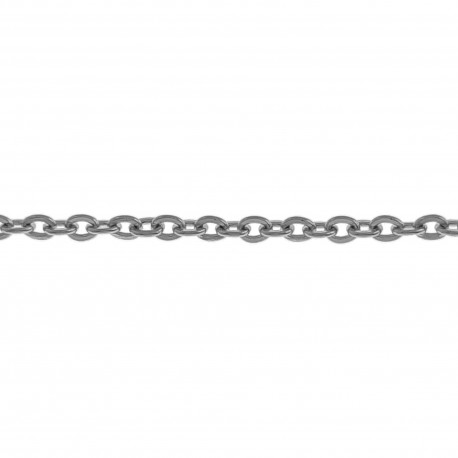 Chaîne Homme 50 cm maille Forçat en Acier inoxydable