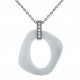 Collier en Acier Inoxydable, Céramique et Oxydes Zirconium - Longueur 45cm