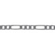 Chaîne maille Figaro 1-3 en Argent 925 rhodié - Longueur 50 cm