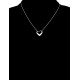 Collier Coeur en Argent 925 rhodié - Longueur 45cm