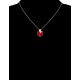 Pendentif Coeur en Argent 925 rhodié, Cristal Swarovski® rouge et Oxydes Zirconium
