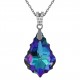 Pendentif en Argent 925 rhodié, Cristal Swarovski® Vitrail Light et Oxydes Zirconium