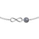 Bracelet Infini en Argent 925 rhodié et Labradorite