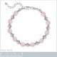 Bracelet en Argent 925 et Quartz rose