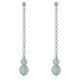 Boucles d'oreilles en Argent 925 rhodié et Aventurine