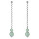 Boucles d'oreilles en Argent 925 rhodié et Aventurine