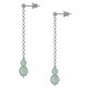 Boucles d'oreilles en Argent 925 rhodié et Aventurine