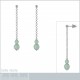 Boucles d'oreilles en Argent 925 rhodié et Aventurine