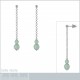 Boucles d'oreilles en Argent 925 rhodié et Aventurine