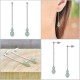 Boucles d'oreilles en Argent 925 rhodié et Aventurine