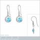 Boucles d'oreilles en Argent 925 rhodié et Cristal Swarovski© bleu