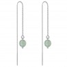 Chaînes d'oreilles en Argent 925 rhodié et Aventurine