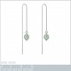 Chaînes d'oreilles en Argent 925 rhodié et Aventurine