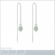 Chaînes d'oreilles en Argent 925 rhodié et Aventurine