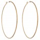 Boucles d'oreilles Créoles torsadées 70mm Plaqué Or 18 carats