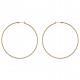 Boucles d'oreilles Créoles torsadées 70mm Plaqué Or 18 carats