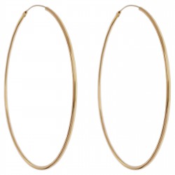 Boucles d'oreilles Créoles 70mm Plaqué Or 18 carats