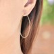 Boucles d'oreilles Créoles 60mm Plaqué Or 18 carats