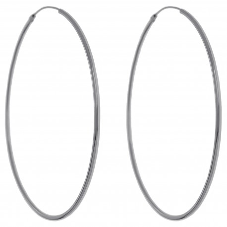 Boucles d'oreilles Créoles 80mm en Argent 925