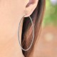 Boucles d'oreilles Créoles 80mm en Argent 925