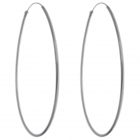 Boucles d'oreilles Créoles 70mm en Argent 925