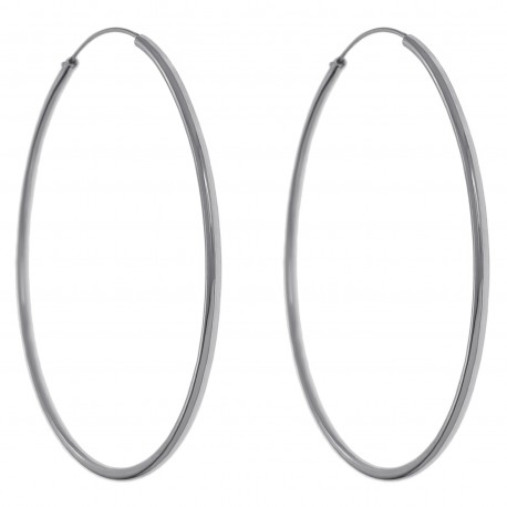 Boucles d'oreilles Créoles 50mm en Argent 925