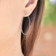 Boucles d'oreilles Créoles 50mm en Argent 925